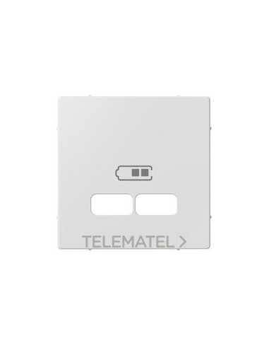 TAPA CARGADOR DOBLE 2xUSB 100mA BLANCO