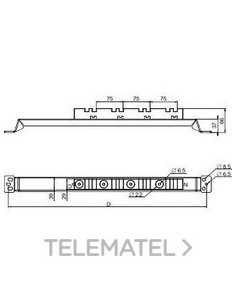 SOPORTE CALADO 3200A 600mm