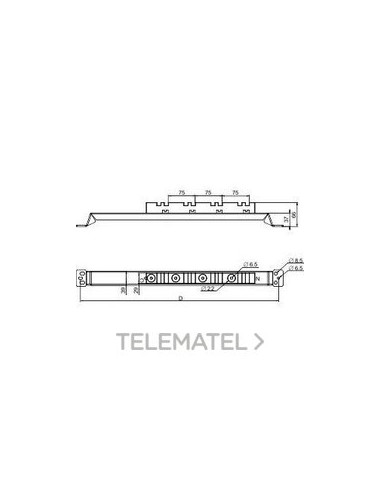 SOPORTE CALADO 3200A 600mm
