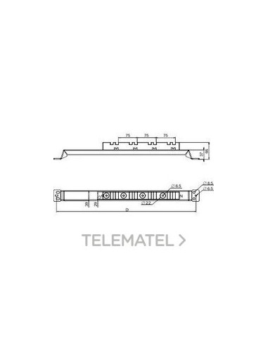 SOPORTE CALADO 3200A 800mm