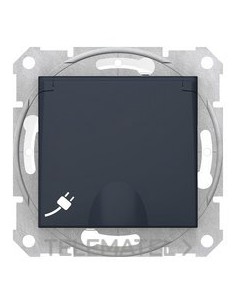 SCHUKO 16A 250V IP44 ANTRACITA