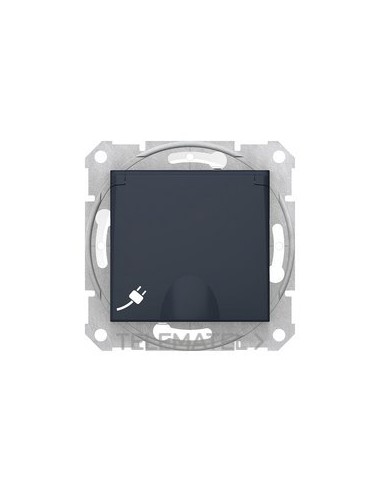 SCHUKO 16A 250V IP44 ANTRACITA