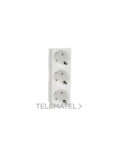 SCHUKO TRIPLE POLAR SIN TORNILLOS