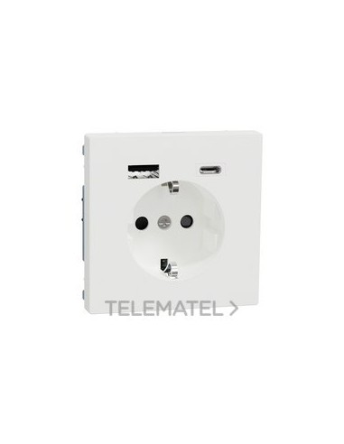 SCHUKO MAS USB A+C 3A D-LIFE BLANCO MATE