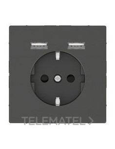 SCHUKO+2 CAR.USB 2,4A D-LIFE Al