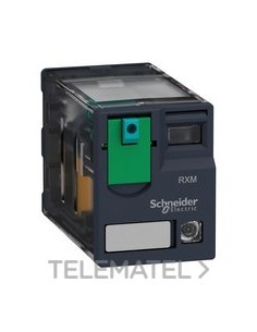 RELÉ MINIATURA + LED 12A 2 NA/NC 24V DC