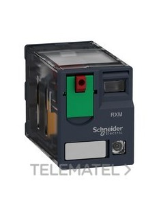 RELÉ MINIATURA 6A 4 NA/NF CON LED 24V CA