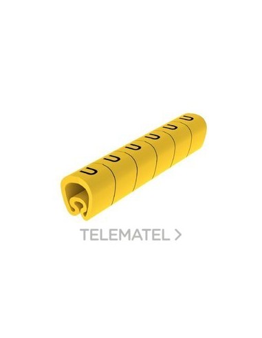 SEÑALIZ.PVC PLAST.7-18mm -U-AMARILLO