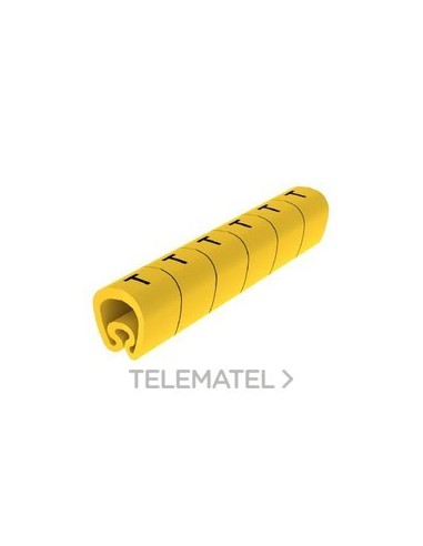 SEÑALIZ.PVC PLAST.7-18mm -T-AMARILLO