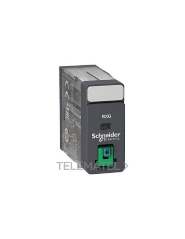 RELÉ 2 C/O 5A + BOTÓN TEST 24V DC