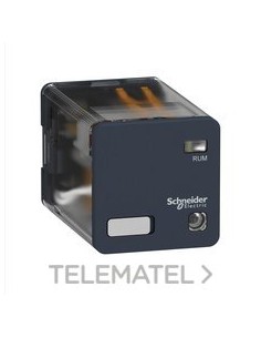 RELÉ 2 C/O 10A + LED 230V AC