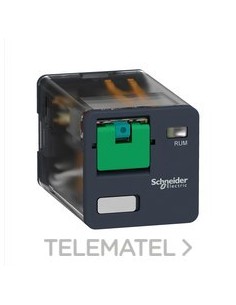 RELÉ 2 C/O 10A + BOTÓN TEST 24V DC