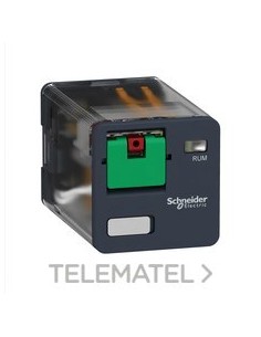 RELÉ 2 C/O 10A + BOTÓN TEST 120V AC