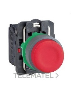 PULSADOR XB5 ROJO SALIENTE 1 NC GRIS