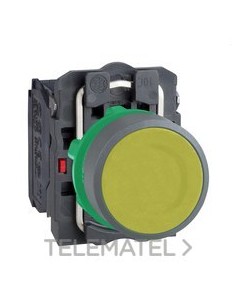 PULSADOR XB5 AMARILLA 1 NA+1 NC GRIS
