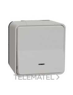 PULSADOR SUPERFICIE CON LED BLANCO