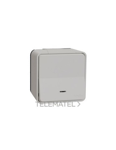 PULSADOR SUPERFICIE CON LED BLANCO