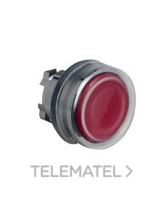 PULSADOR RASANTE CAPERUZA SILICONA ROJO