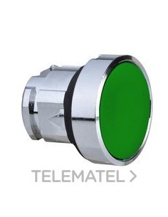 PULSADOR RASANTE CAPERUZA SILICONA VERDE