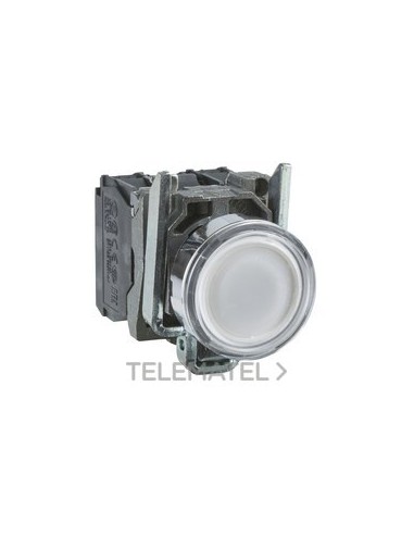 PULSADOR LUMINOSO LED 230V NA+NC BLANCO