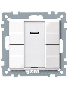 PULSADOR ELEGANCE PLUS 4 EL.RECEPT.BL