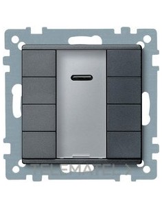 PULSADOR ELEGANCE PLUS 4 EL.RECEPT.ANTR.