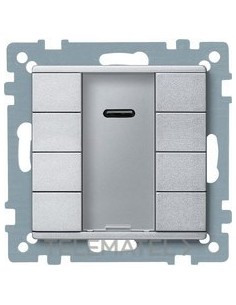 PULSADOR ELEGANCE PLUS 4 EL.RECEPT.Al