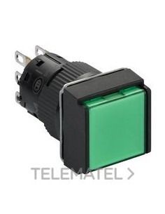 PULSADOR CUAD.LUMIN.VD 24V 1 NA/NC