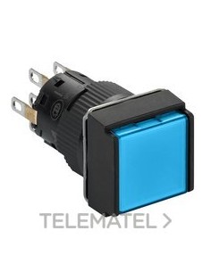 PULSADOR CUAD.LUMIN.AZ 24V 2 NA/NC