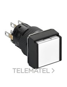 PULSADOR CUAD.ENCL.LUMIN.BL 24V 2 NA/NC