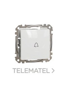 PULSADOR 10A SÍMBOLO TIMBRE BLANCO