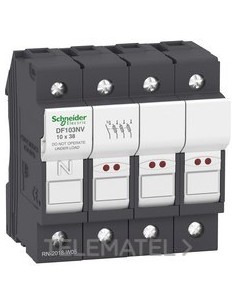 PORTAFUSIBLES 3P-N 32A 10x38mm