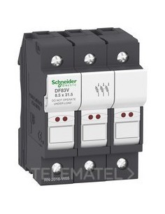 PORTAFUSIBLES 3P 25A 8,5x31,5mm