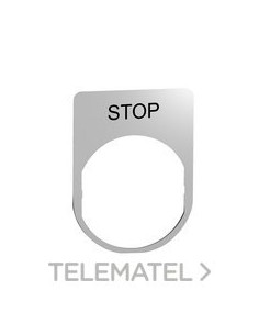 PETQS.METAL 30x40mm ETIQ."STOP" COLOR NG