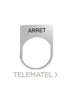 PETQS.METAL 30x40mm ETIQ."ARRET" COLOR