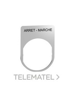 PETQS.METAL 30x40mm ETIQ."ARRET-MARCHE"
