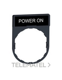 PORTAETIQUETAS CON ETIQUETA POWER ON