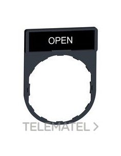 PORTAETIQUETAS CON ETIQUETA OPEN