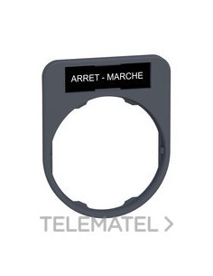 PETQS.30x40mm ETIQ."ARRET-MARCHE" COLOR