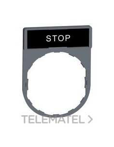 PETQS.30x40mm ETIQ."STOP" COLOR GR