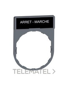 PETQS.30x40mm ETIQ."ARRET-MARCHE" COLOR