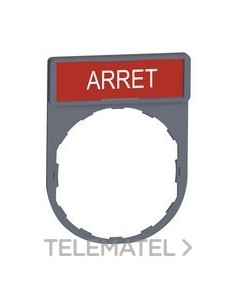 PETQS.30x40mm ETIQ."ARRET" COLOR GR