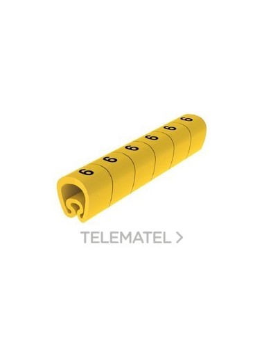 SEÑALIZ.PVC PLAST.7-18mm -6-amarillo