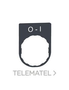 PLACA DE INSCRIPCIÓN 30x40mm "O-I" NEGRO