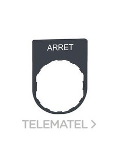 PLACA INSC.30x40mm "ARRET" NG