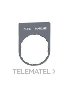PLACA INSC.30x40mm "ARRET-MARCHE" GR