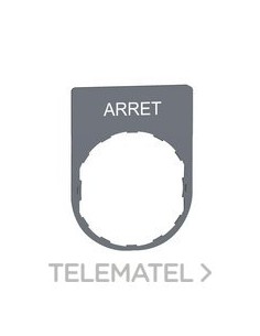 PLACA INSC.30x40mm "ARRET" GR