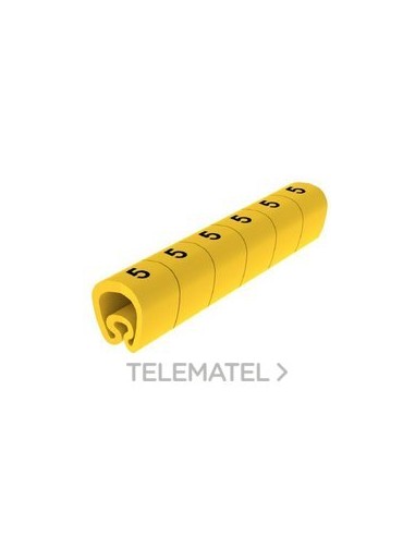 SEÑALIZ.PVC PLAST.7-18mm -5-amarillo