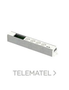 MÓDULO 4 SCHUKO+USB C+VDI BL/Al