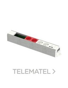 MÓDULO 2B 2R+USB C+VDI BL/Al